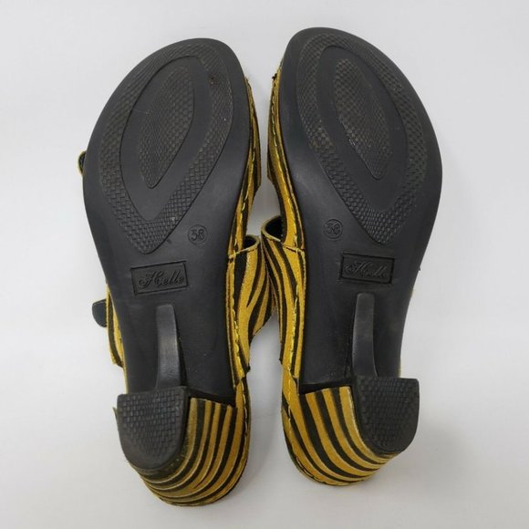 HELLE COMFORT DANYA TORMES TIGER SANDALS MULES 38 - Picture 10 of 10